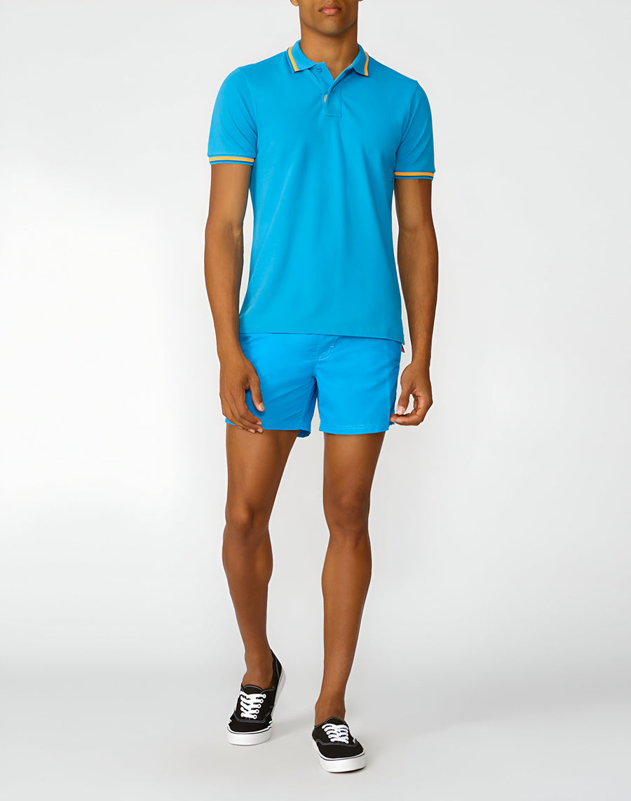 Sundek polo brice in cotone piquet con dettagli tricolor M779PLJ6500-67402 Affare Del Giorno