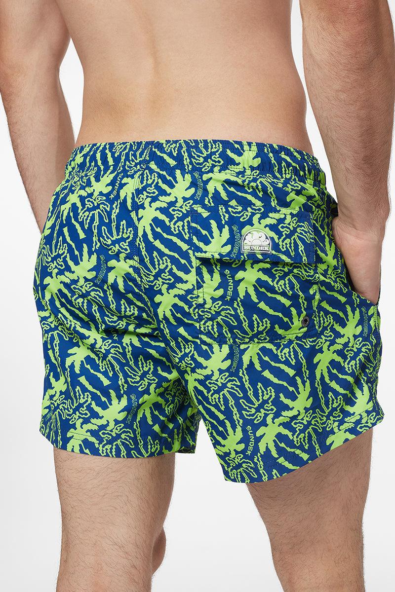 Sundek freaky palm print boardshort M633BDRT42F-2482F Nuova