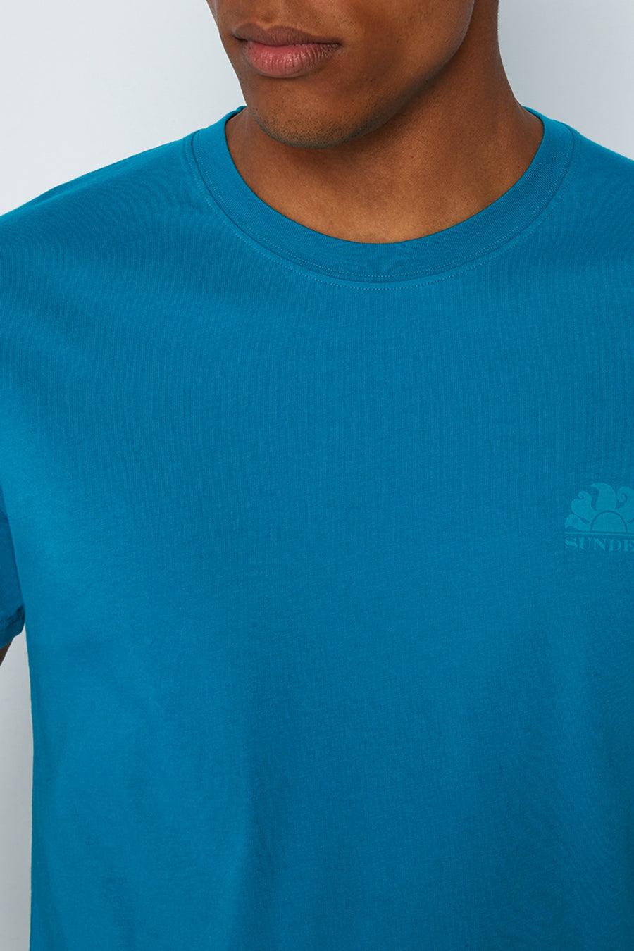 Sundek t-shirt girocollo con logo M129TEJ78OT-69400 Nuova