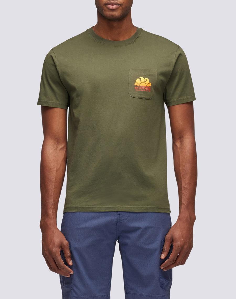 Sundek t-shirt new herbert girocollo con maxi-logo M028TEJ7800-30200 Sconto di tempo limitato