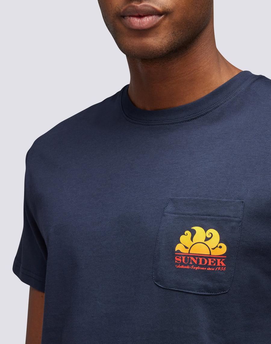 Sundek t-shirt new herbert girocollo con maxi-logo M028TEJ7800-00700 Negozio online di fabbrica
