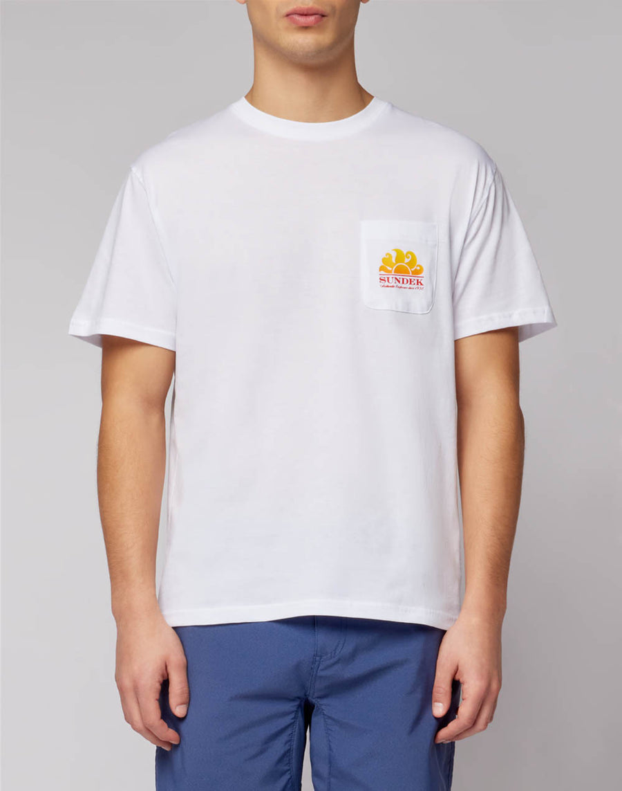 Sundek t-shirt new herbert girocollo con maxi-logo M028TEJ7800-00600 Prezzo di fabbrica