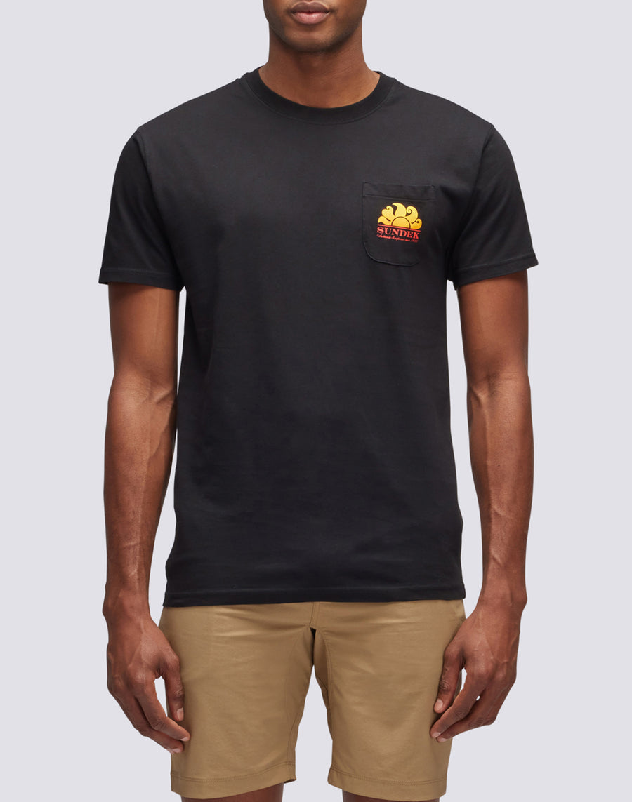 Sundek t-shirt new herbert girocollo con maxi-logo M028TEJ7800-00400 Offerta speciale