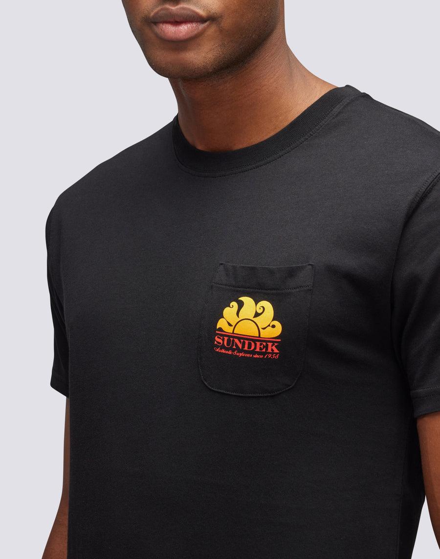 Sundek t-shirt new herbert girocollo con maxi-logo M028TEJ7800-00400 Offerta speciale