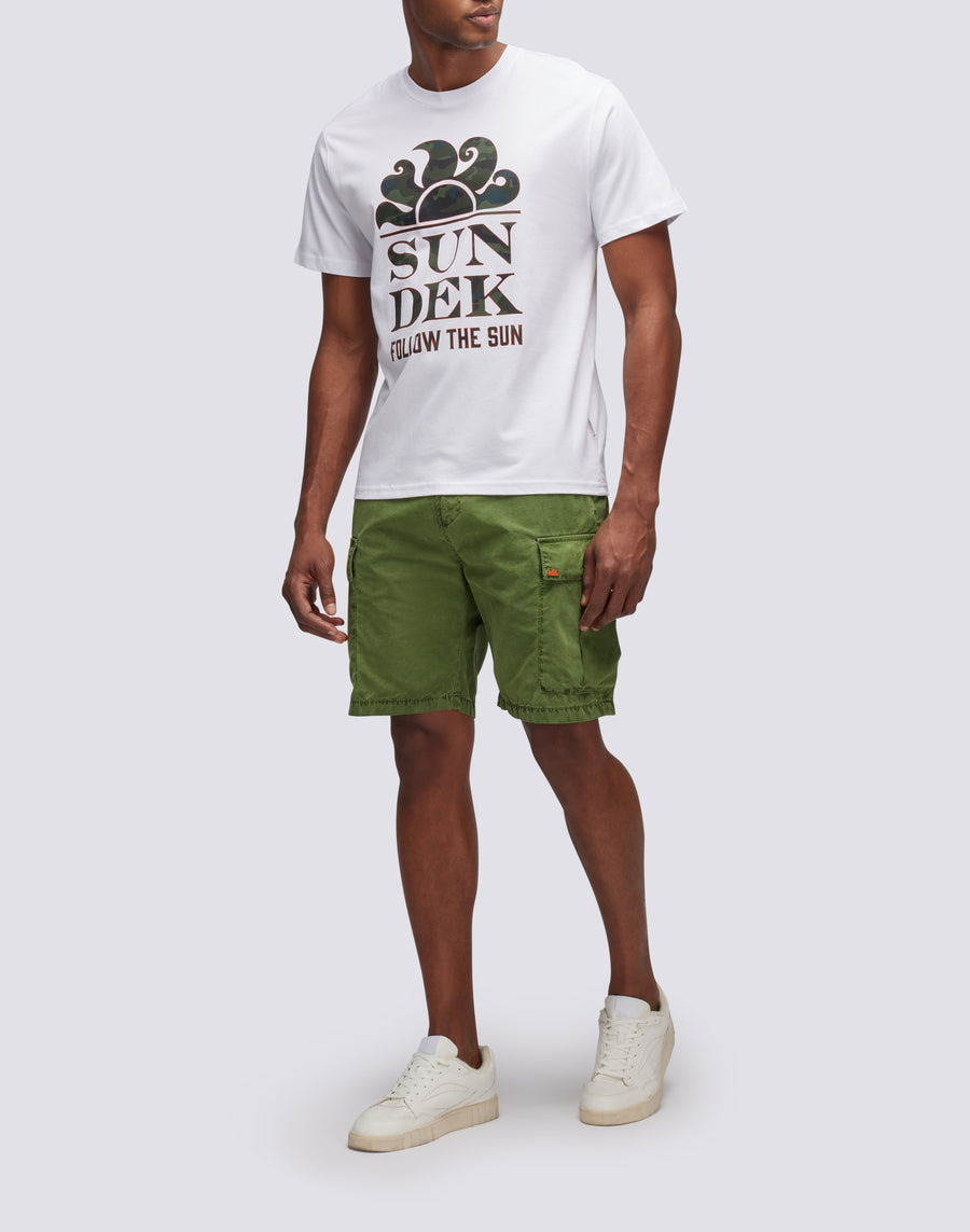 Sundek t-shirt stampa camou follow the sun M026TEJ7853-00600 Grande vendita
