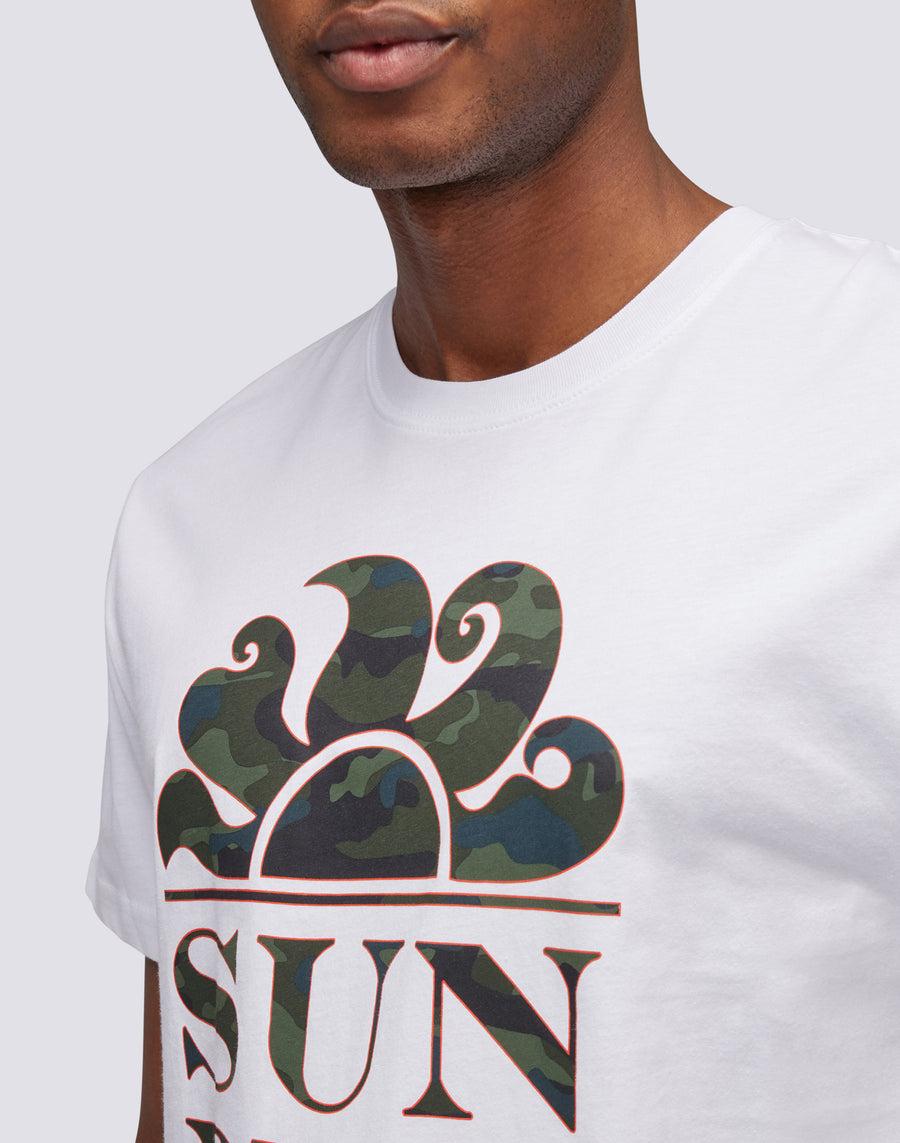 Sundek t-shirt stampa camou follow the sun M026TEJ7853-00600 Grande vendita