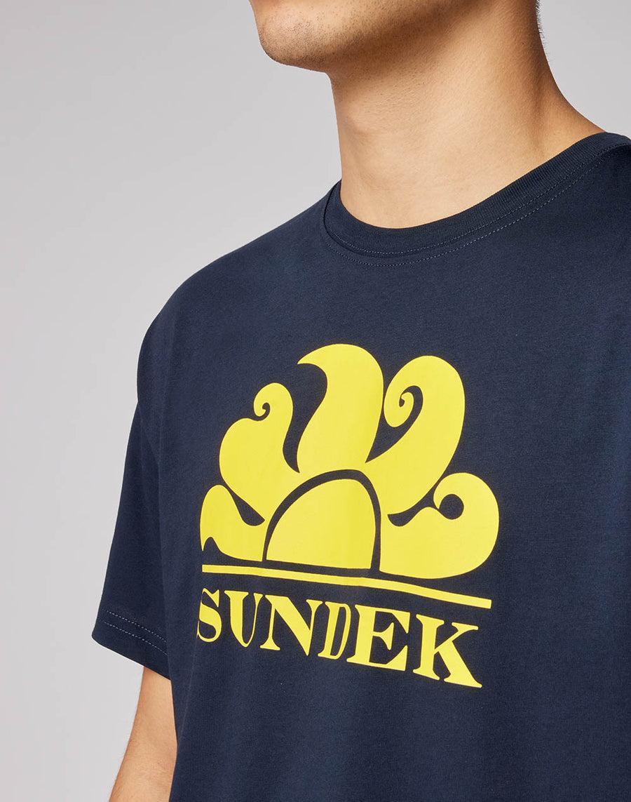 Sundek t-shirt girocollo con stampa logo M021TEJ7800-00705 Black Friday
