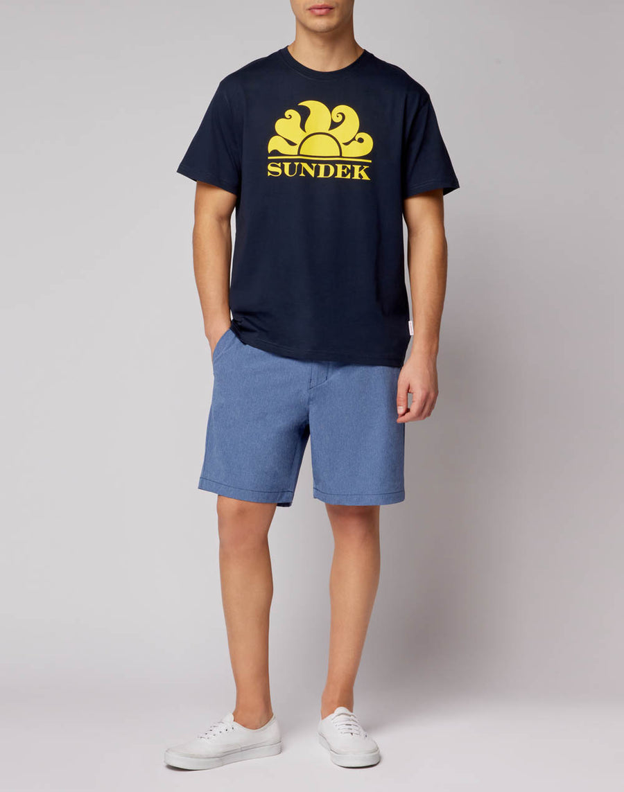 Sundek t-shirt girocollo con stampa logo M021TEJ7800-00705 Black Friday