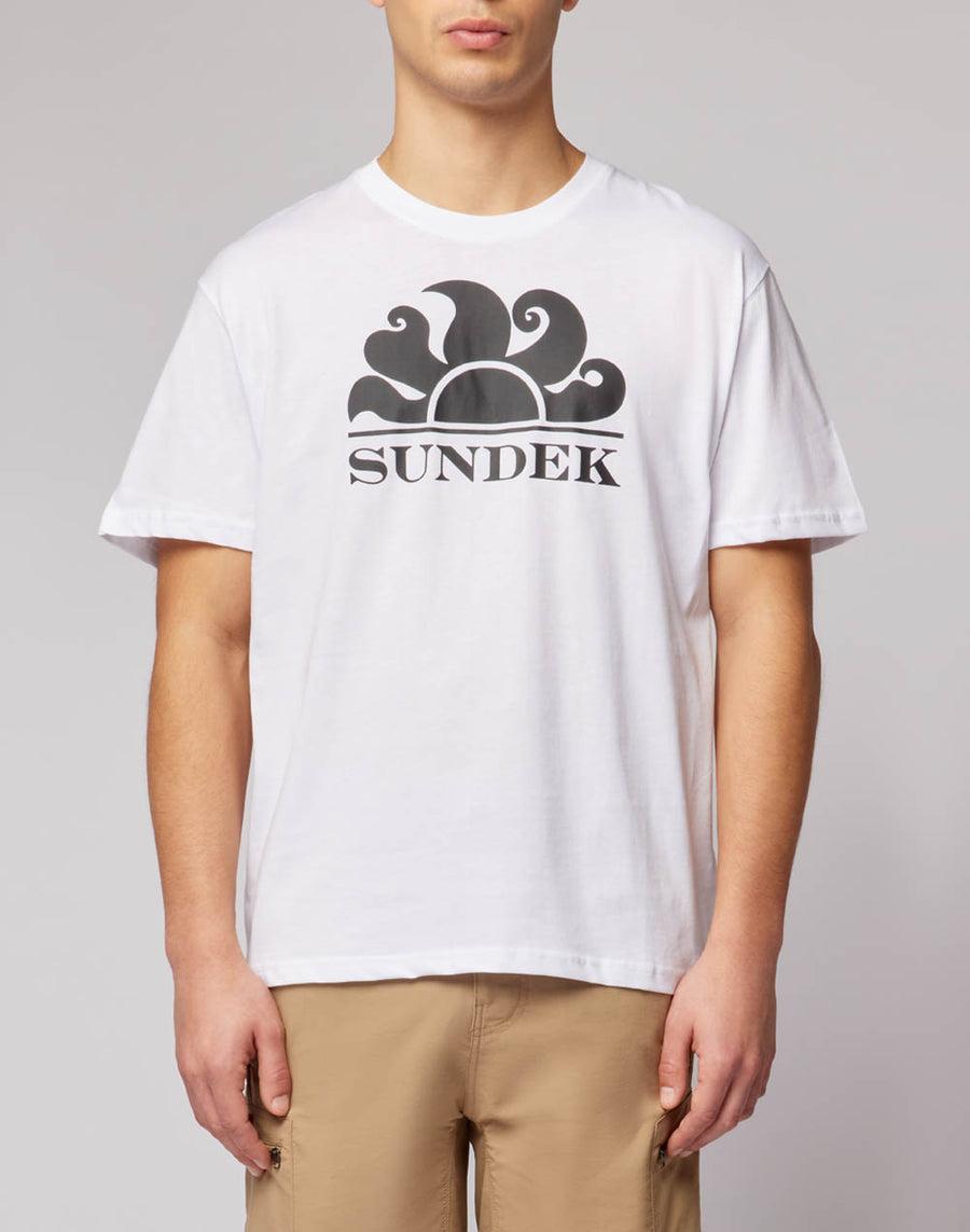Sundek t-shirt girocollo con stampa logo M021TEJ7800-00605 Cyber Monday