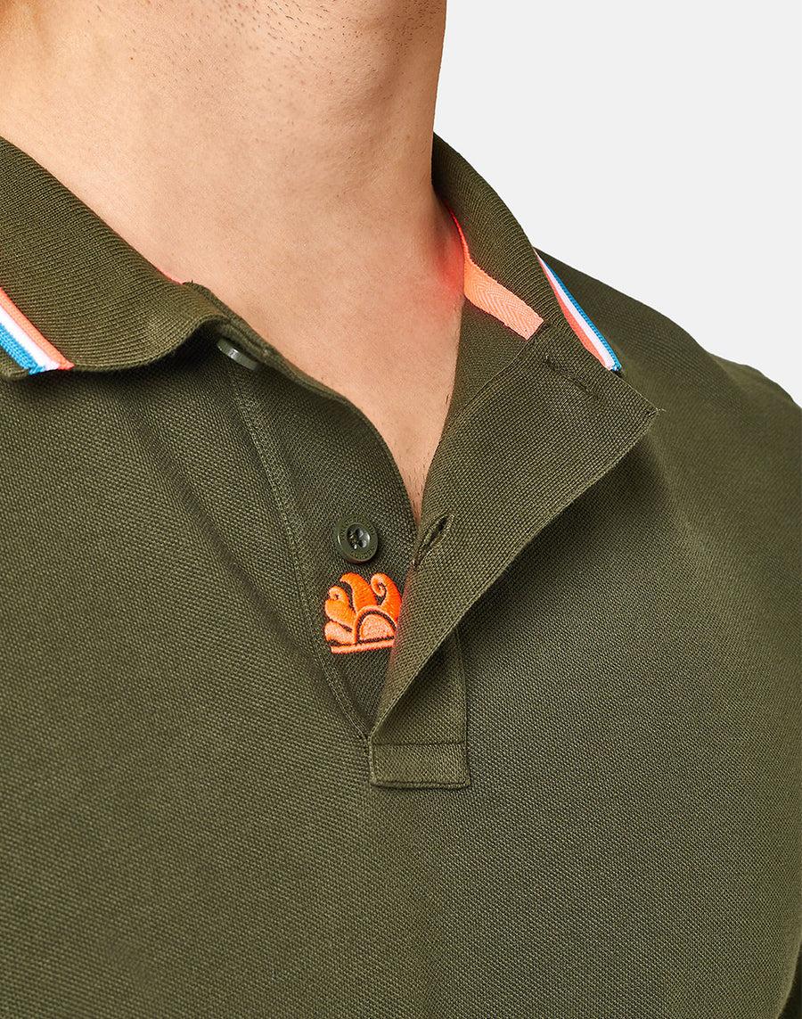 Sundek Polo Brice in cotone piquet con dettagli tricolor M779PLJ6500-30207 Offerta temporanea