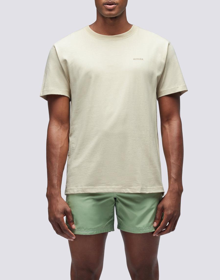 Sundek T-SHIRT GIROCOLLO TINTO CAPO m671tejs500-32600 In Vendita