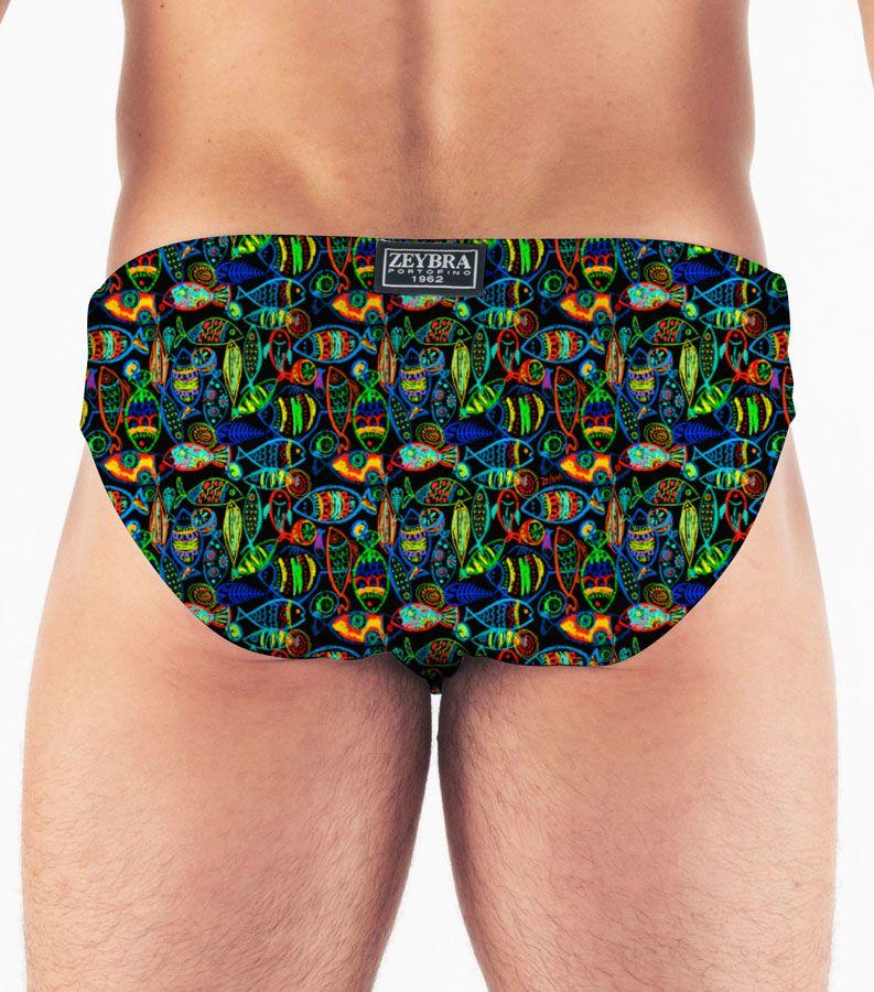Zeybra SLIP UOMO PESCI CRAYON NERO Promozione Limitata