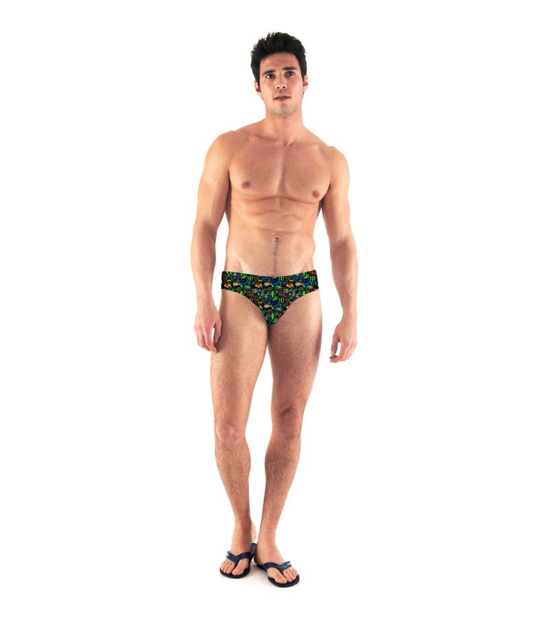 Zeybra SLIP UOMO PESCI CRAYON NERO Promozione Limitata