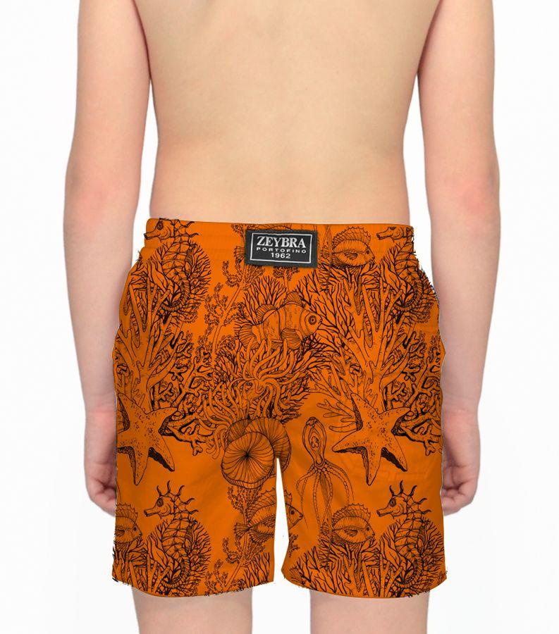 Zeybra COSTUME BAMBINO FLUO PRINT ORANGE FLUO In Linea