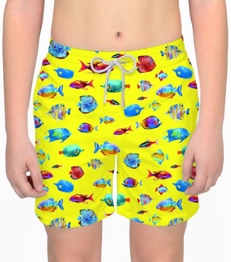 Zeybra COSTUME BAMBINO PESCI GIALLO FLUO Pezzi Unici