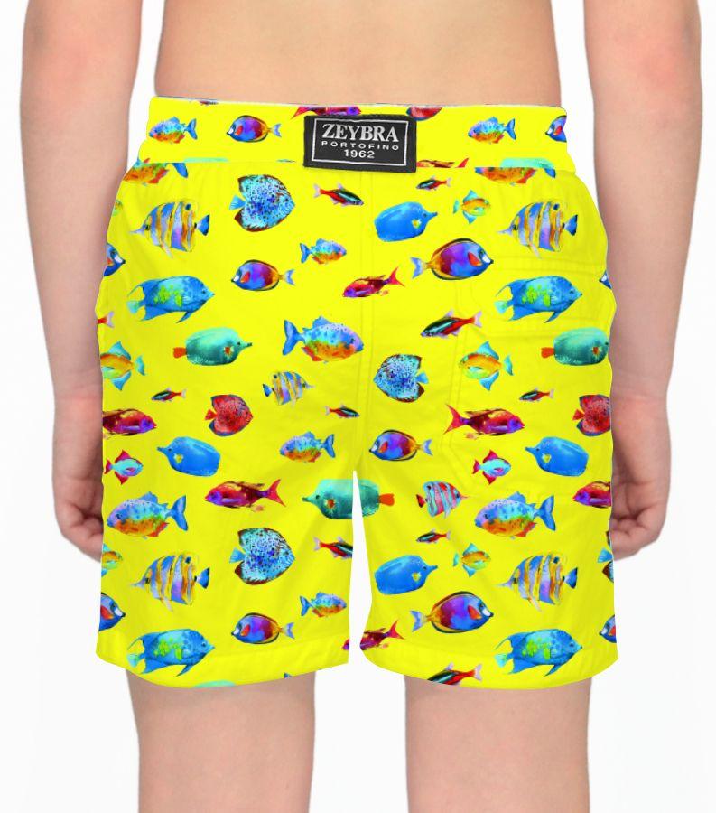 Zeybra COSTUME BAMBINO PESCI GIALLO FLUO Pezzi Unici