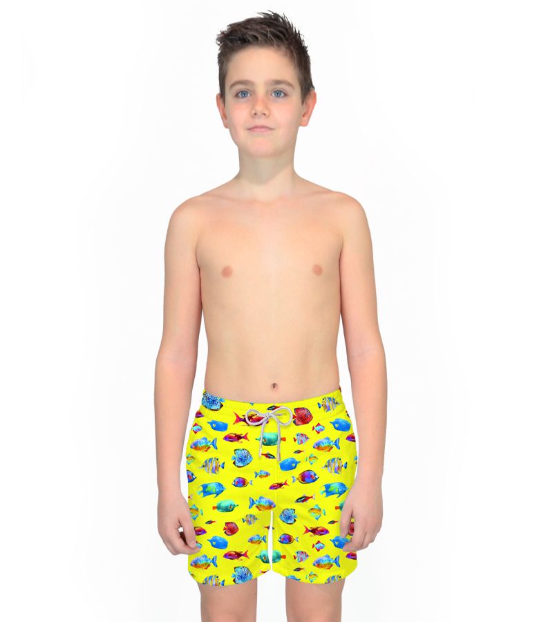 Zeybra COSTUME BAMBINO PESCI GIALLO FLUO Pezzi Unici