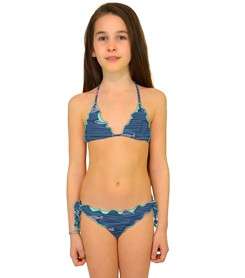 Zeybra SLIP BAMBINA ARRICCIATO SARDINE NAZIONALE Nuovo