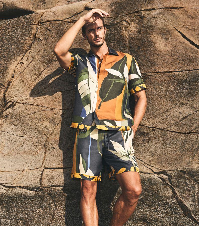 ZeybraZEYBRA PORTOFINO - PANTALONCIN AFRICAN IN SETA Sottocosto