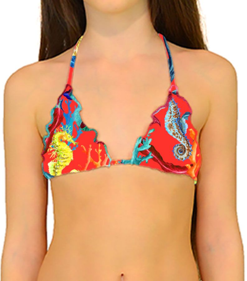 Zeybra TRIANGOLO BAMBINA REVERSIBILE CORALLI ORANGE Offerta