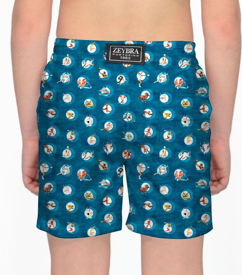 Zeybra COSTUME BAMBINO OLIMPIADI BLU Nuovo