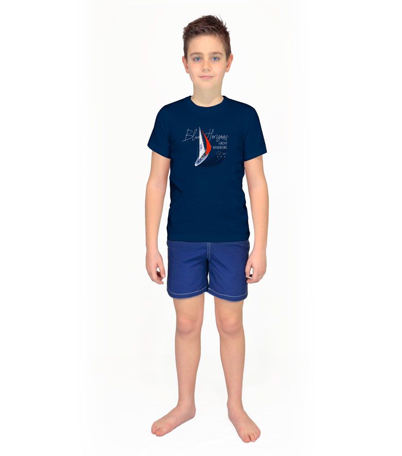 Zeybra T-SHIRT BAMBINO BLU Fino Al -60%