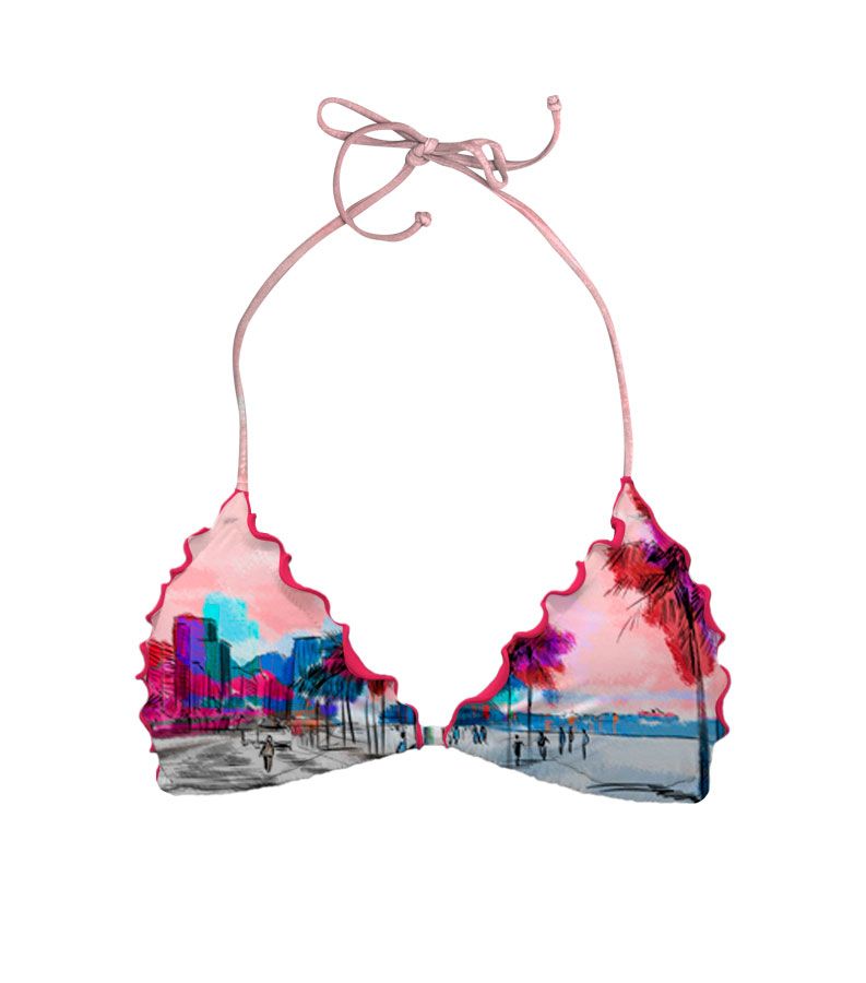 Zeybra TRIANGOLO BAMBINA ARRICCIATO BRASILE ROSA Esporta salva