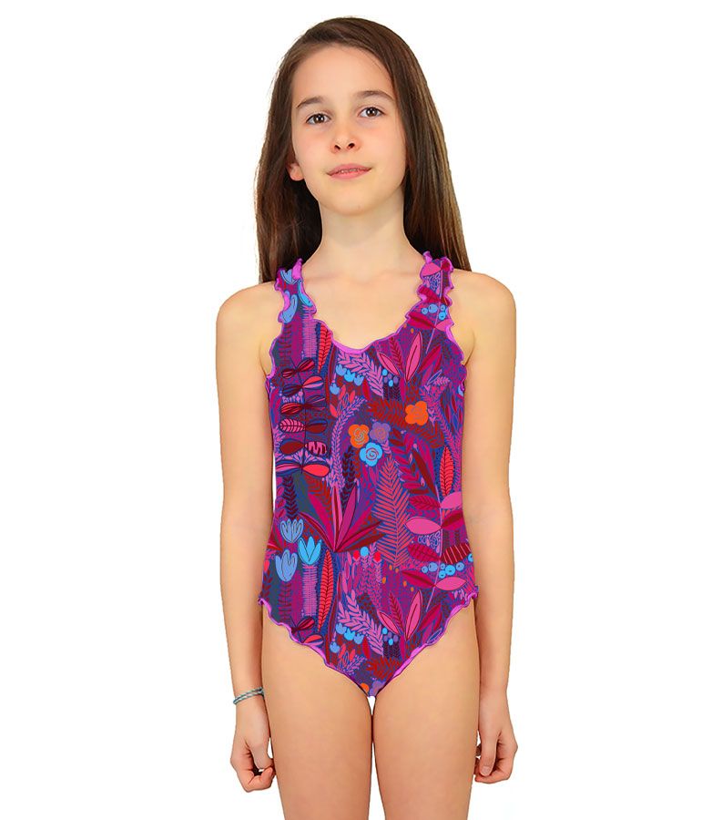 Zeybra COSTUME INTERO BAMBINA BOTANIC FUXIA 2025