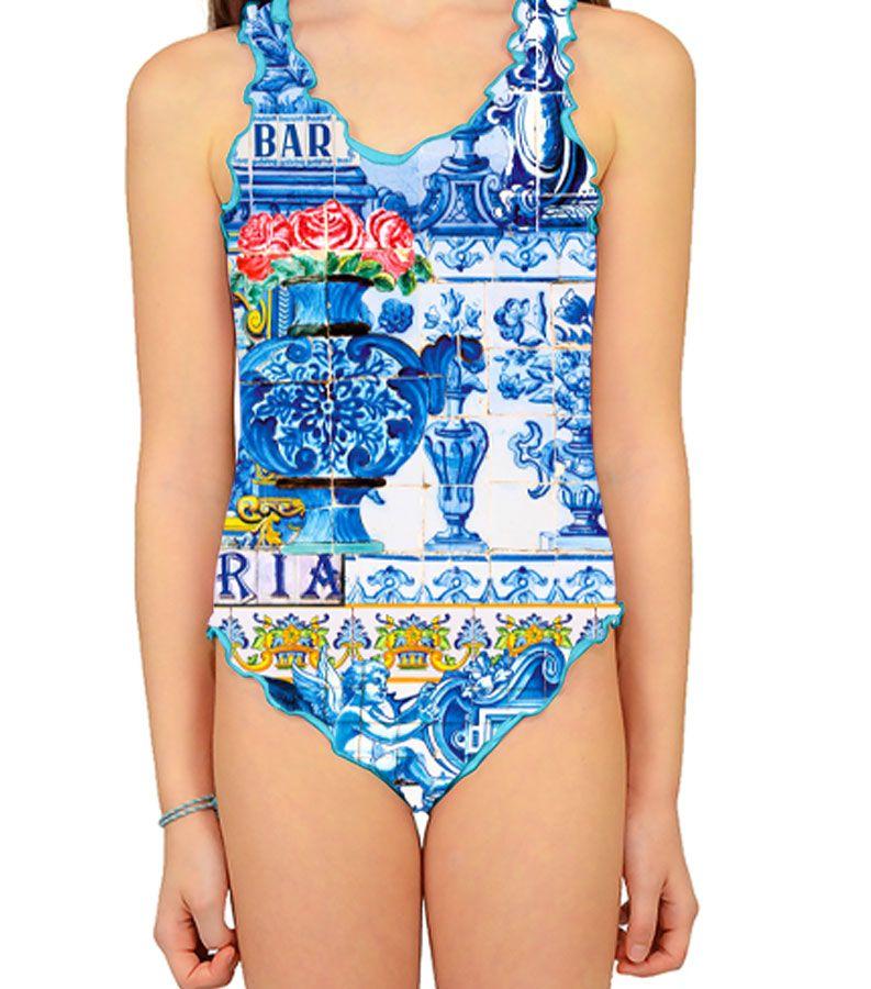 Zeybra COSTUME INTERO BAMBINA CERAMICA BIANCO In Linea