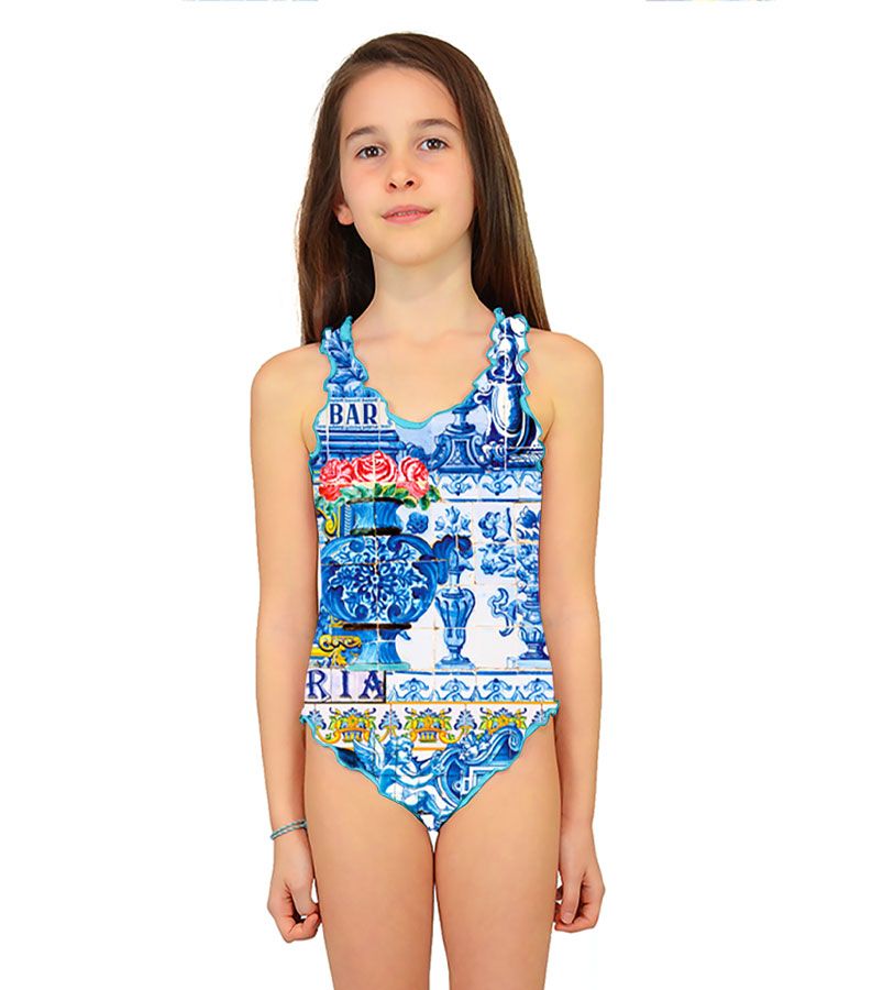 Zeybra COSTUME INTERO BAMBINA CERAMICA BIANCO In Linea