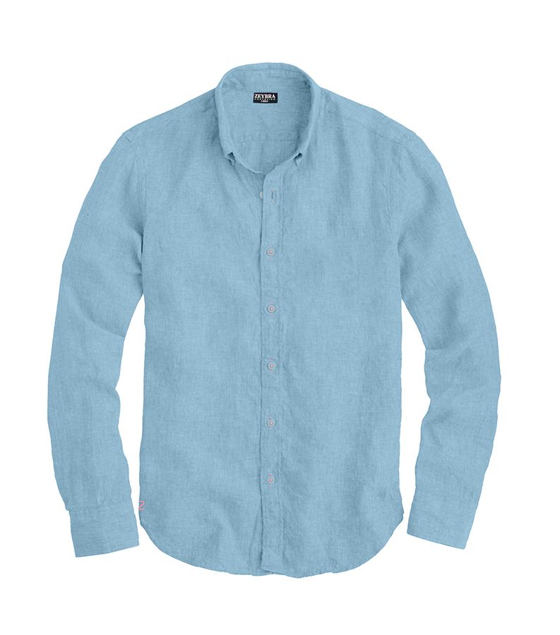 Zeybra CAMICIA UOMO LINO CIELO Vendita