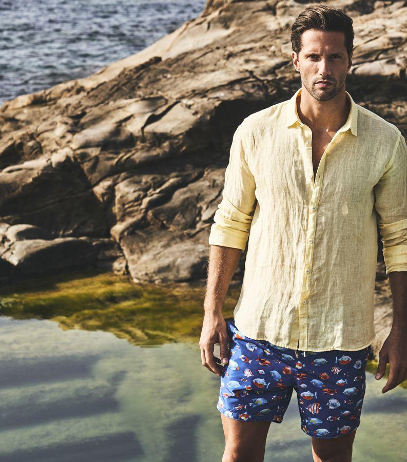 Zeybra CAMICIA UOMO LINO YELLOW Soddisfazione Garantita