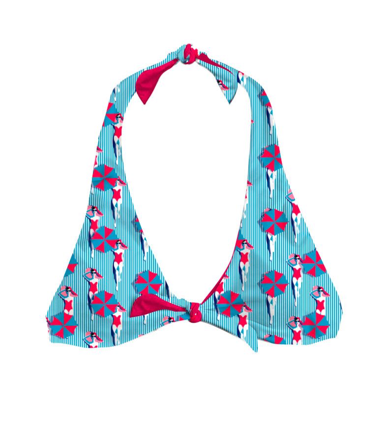 Zeybra TRIANGOLO DONNA VELA REVERSIBILE OMBRELLONI HAWAII Offerta