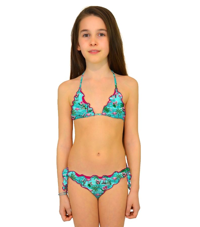 Zeybra SLIP BAMBINA ARRICCIATO FENICOTTERI ACQUA Spedizione gratuita