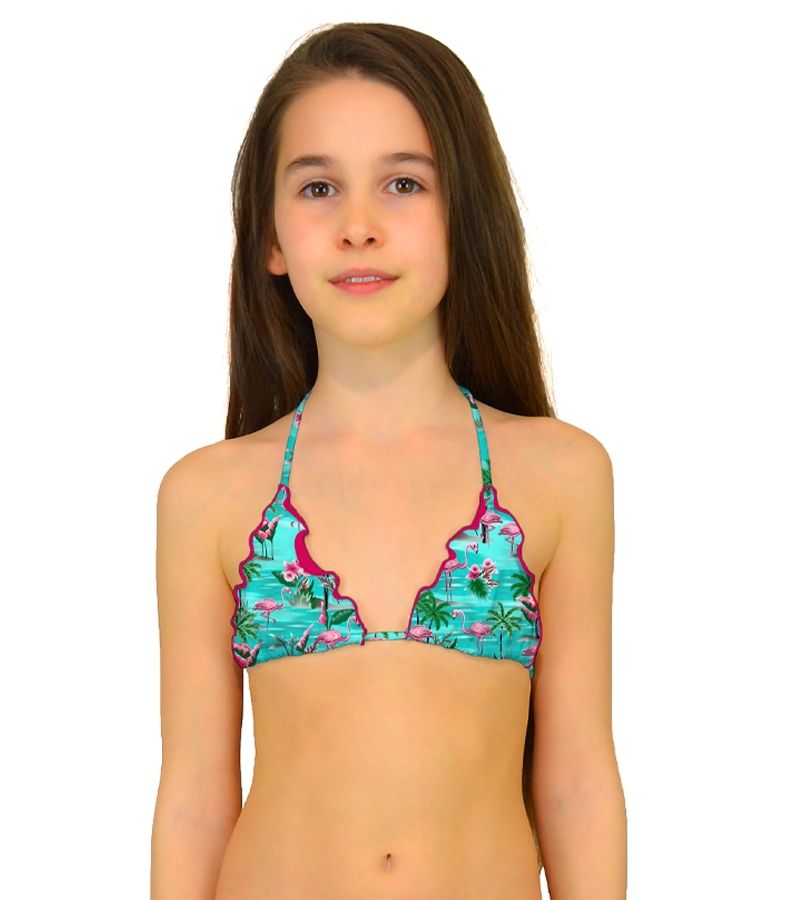 Zeybra TRIANGOLO BAMBINA ARRICCIATO FENICOTTERI ACQUA Flash Sale