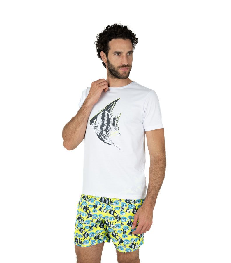 Zeybra COSTUME UOMO PESCI RECYCLED GIALLO FLUO Offerte stagionali