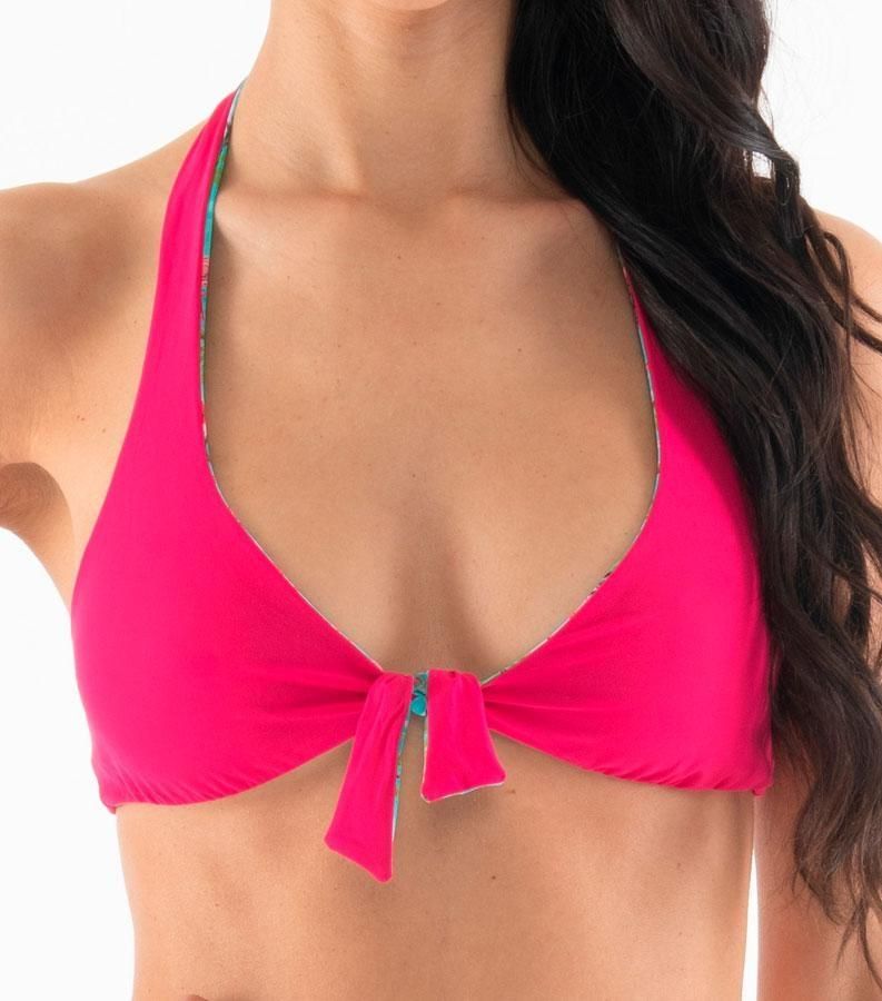 Zeybra TRIANGOLO DONNA VELA REVERSIBILE FENICOTTERI ACQUA Sconto di tempo limitato