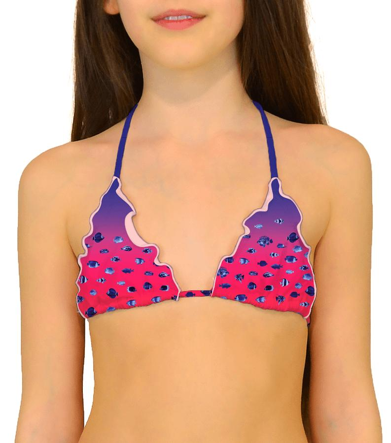 Zeybra TRIANGOLO BAMBINA PESCI SFUMATO CORALLO FLUO Shopping online