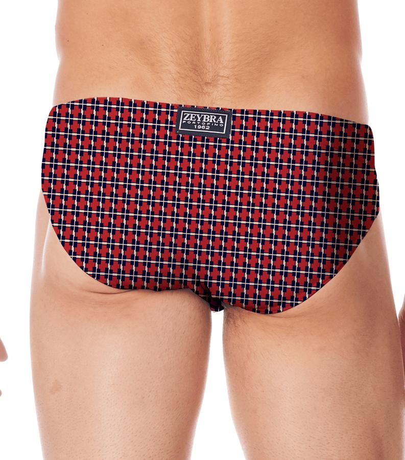 Zeybra SLIP UOMO GEOMETRICO RED RACE Offerte speciali