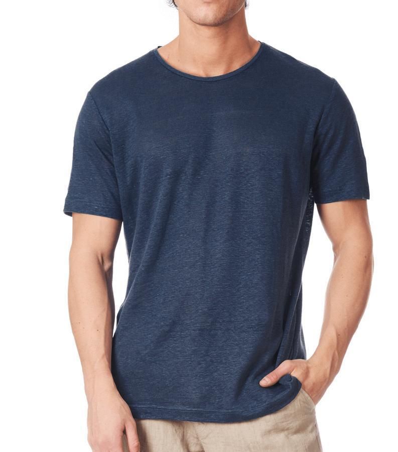 Zeybra T-SHIRT UOMO LINO BLU Promozione temporanea