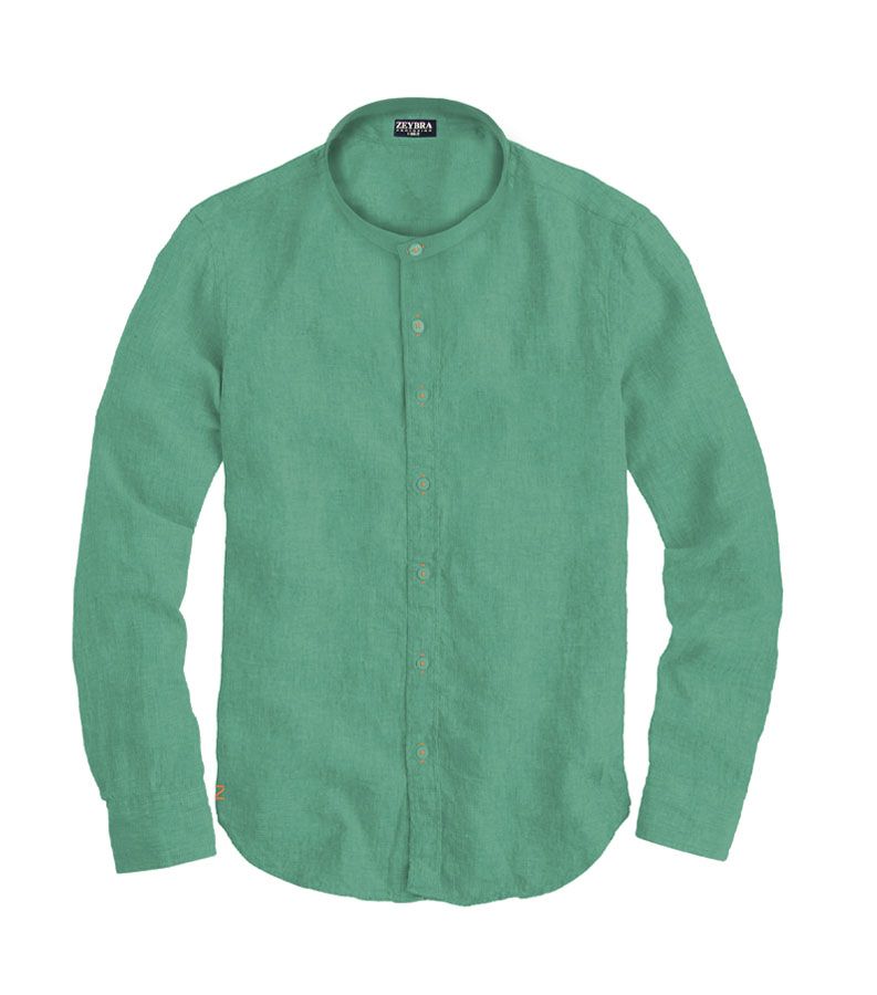 Zeybra CAMICIA COREANA UOMO SALVIA Fino al 65% di sconto