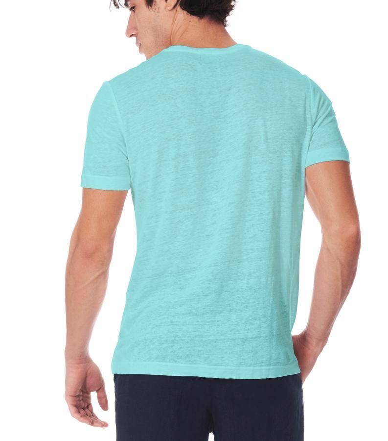 Zeybra T-SHIRT UOMO LINO ACQUA Promozione Limitata