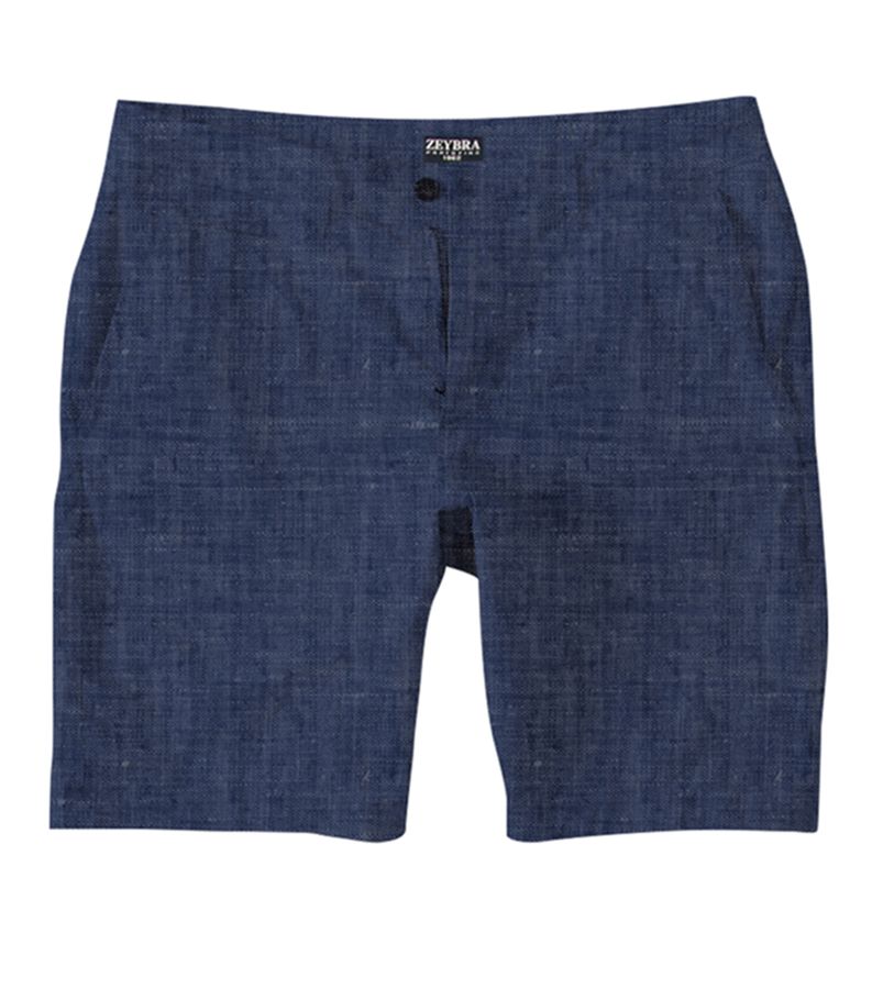 Zeybra BERMUDA UOMO LINO BLU Nuova