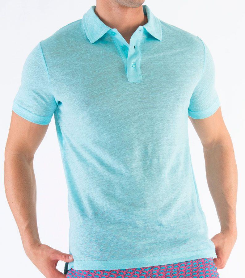 Zeybra POLO UOMO LINO ACQUA Sconto di tempo limitato