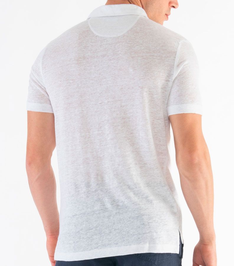 Zeybra POLO UOMO LINO BIANCO Negozio online di fabbrica