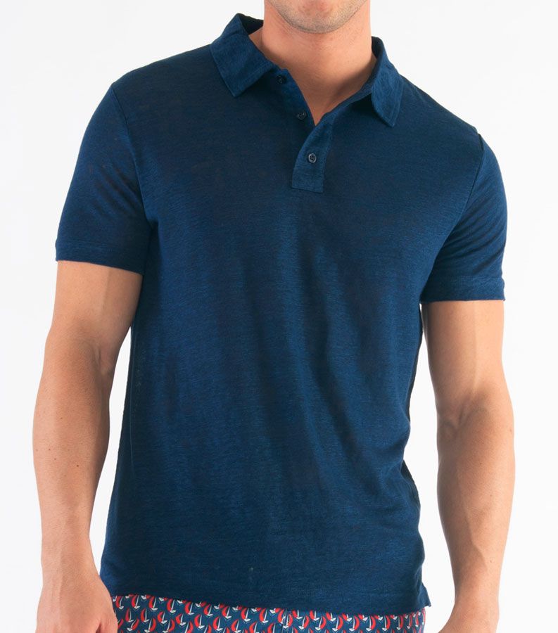 Zeybra POLO UOMO LINO BLU Prezzo di fabbrica