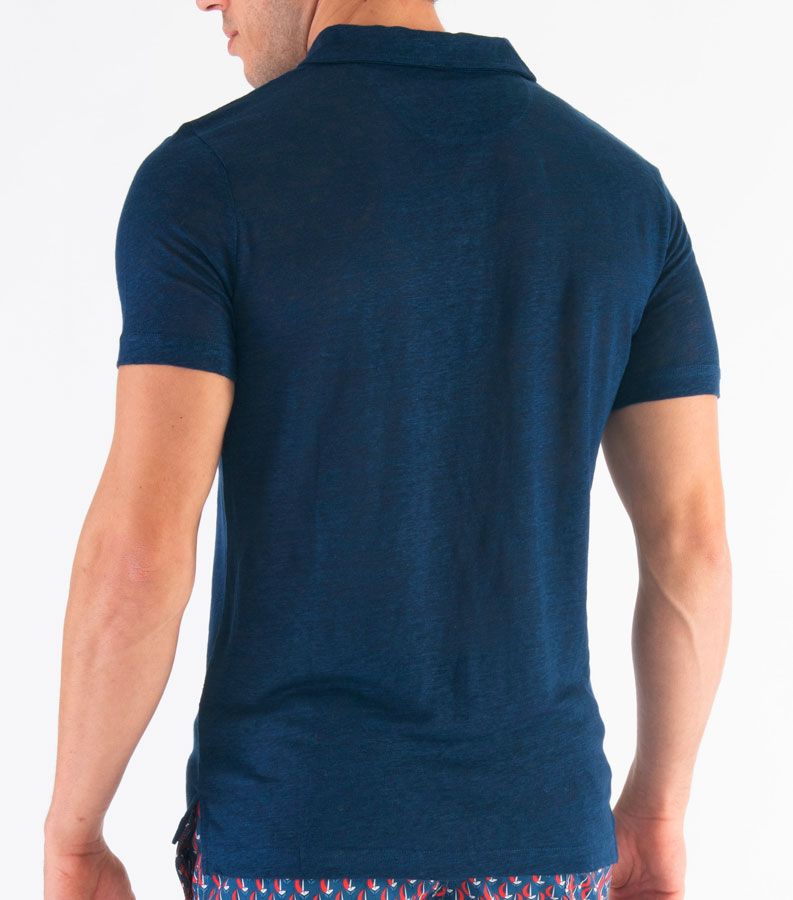 Zeybra POLO UOMO LINO BLU Prezzo di fabbrica