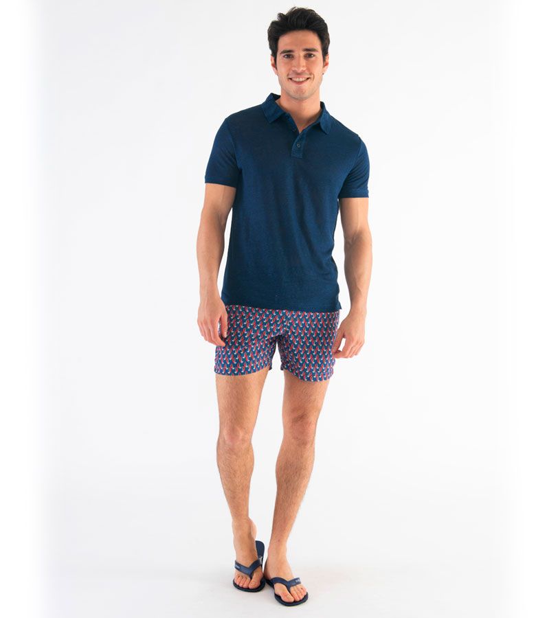 Zeybra POLO UOMO LINO BLU Prezzo di fabbrica