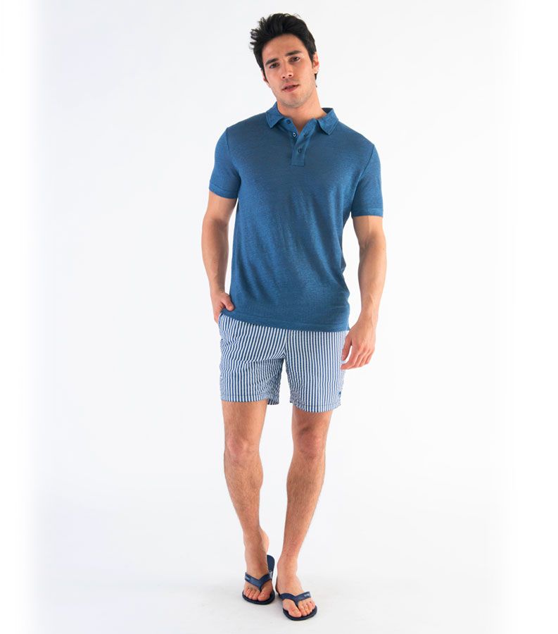 Zeybra POLO UOMO LINO DENIM Offerta speciale