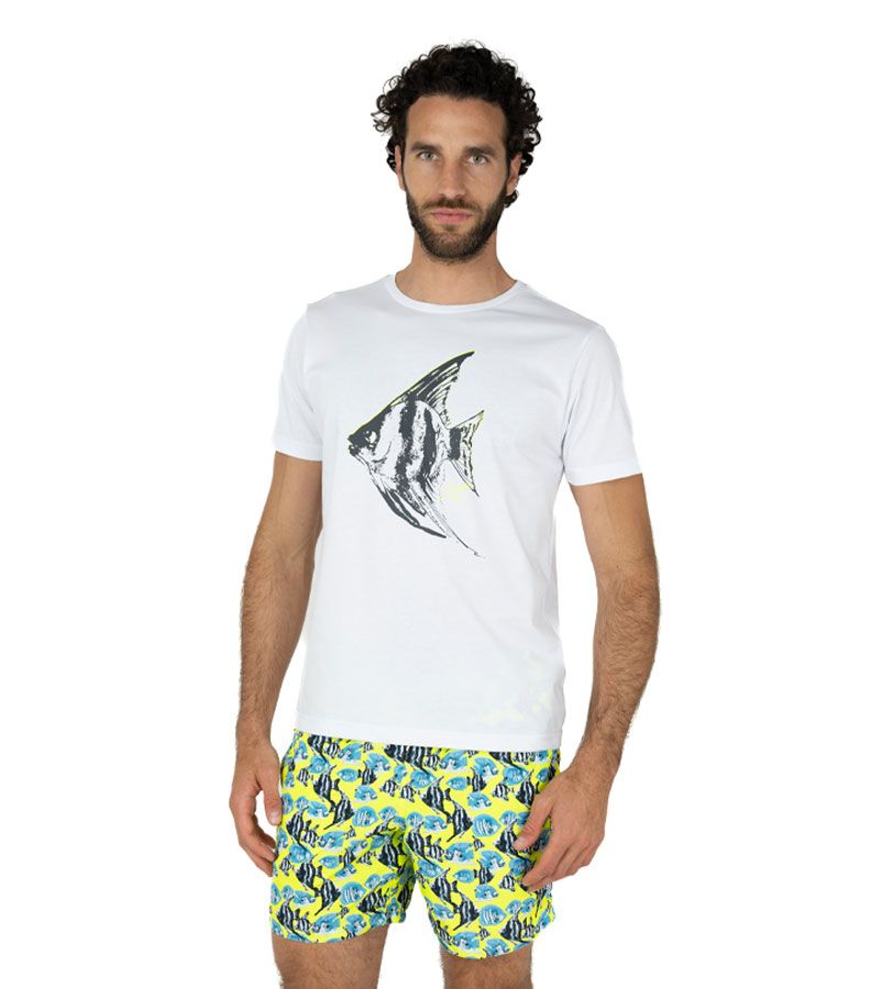 Zeybra T-SHIRT UOMO 100% COTONE SUPIMA BIANCO Ultimi tre giorni